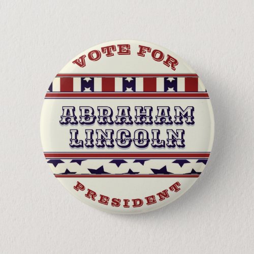 Vote for Abraham Lincoln for President Button