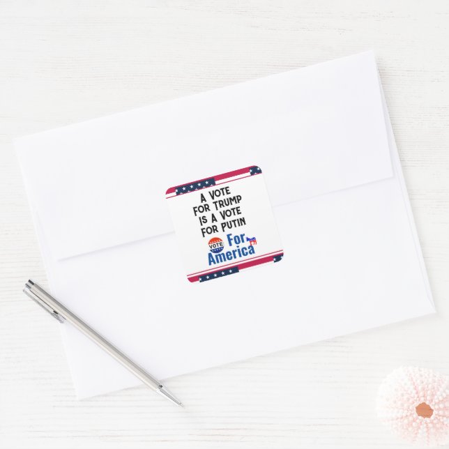 Vote For America Sticker (Envelope)