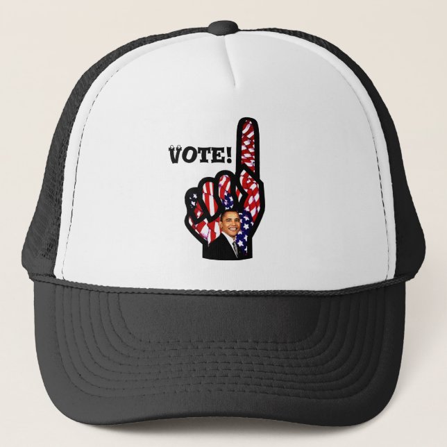 Vote for Barack Obama 2012,Re-Elect Obama_ Trucker Hat (Front)