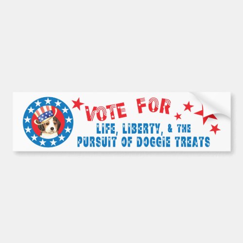 Vote for Beagle Bumper Sticker