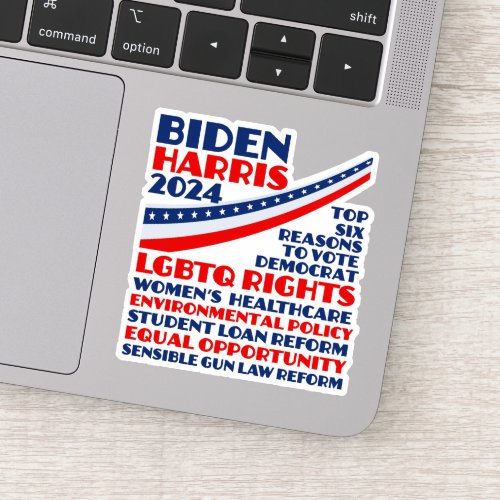Vote for Biden Harris 2024 Election Laptop Sticker