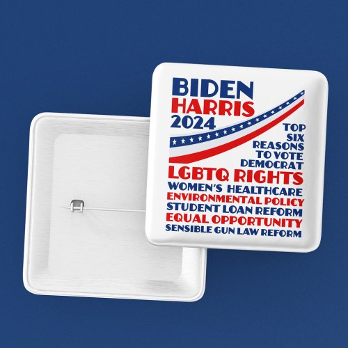 Vote for Biden Harris 2024 Election Platform Button