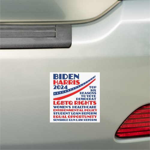 Vote for Biden Harris 2024 Election Platform Car Magnet