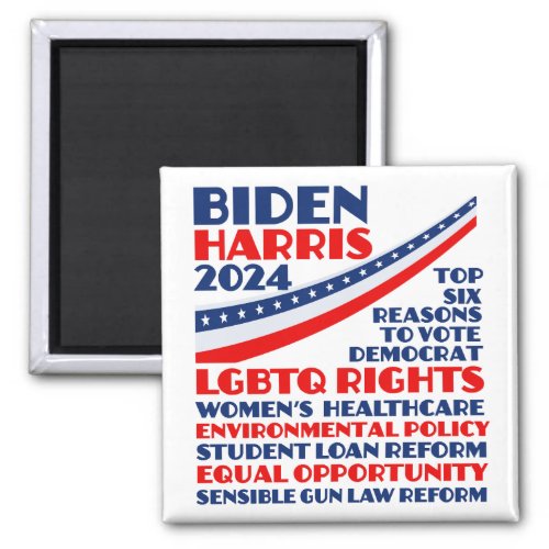 Vote for Biden Harris 2024 Election Platform Magnet