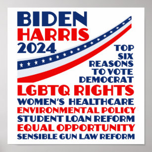 Vote for Biden Harris 2024 Election Platform Poster