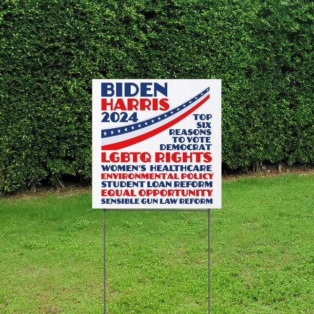 Vote for Biden Harris 2024 Election Platform Yard Sign (Creator Uploaded)
