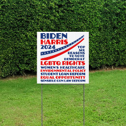 Vote for Biden Harris 2024 Election Platform Yard Sign