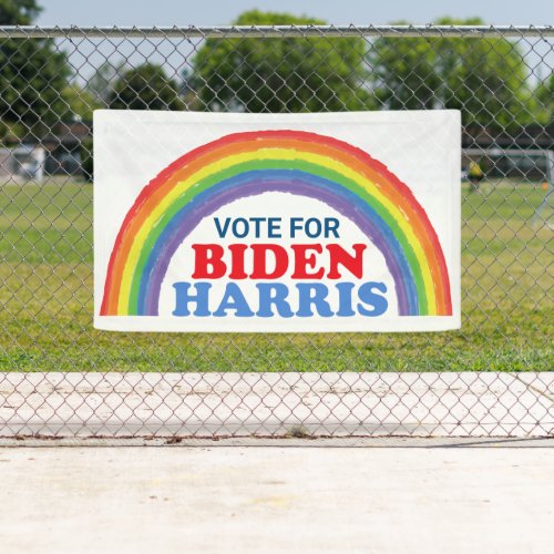 Vote for Biden Harris Rainbow Election Banner