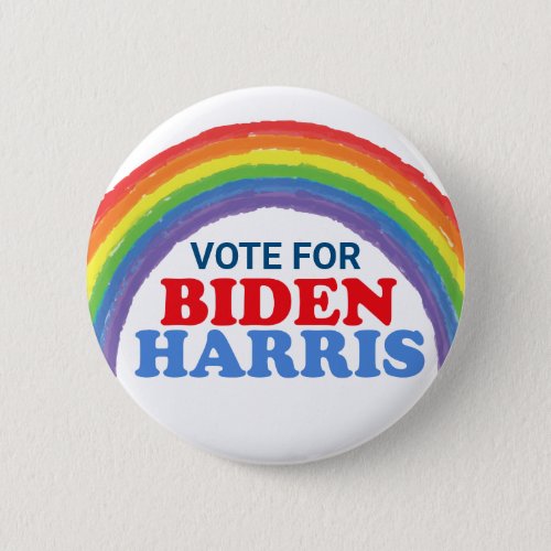 Vote for Biden Harris Rainbow Election Button