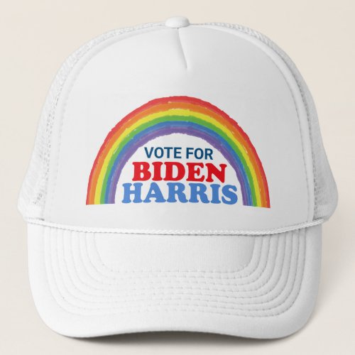 Vote for Biden Harris Rainbow LGBTQ Election Trucker Hat