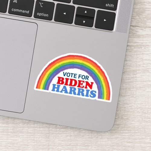 Vote for Biden Harris Rainbow LGBTQ Laptop Sticker
