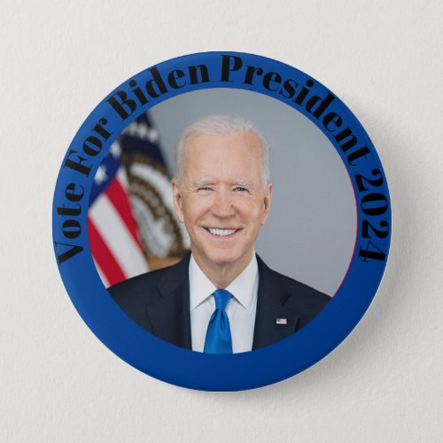 Vote For Biden President 2024 Button