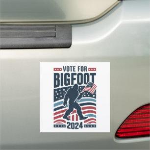 Vote For Bigfoot 2024 Sasquatch Election Car Magnet