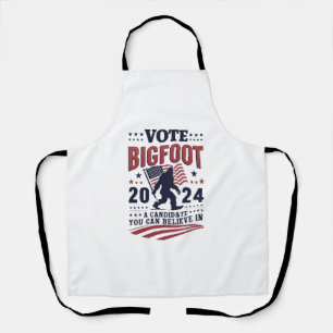 Vote For Bigfoot 2024 Sasquatch Presidential Apron