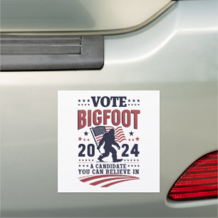 Vote For Bigfoot 2024 Sasquatch Presidential Car Magnet