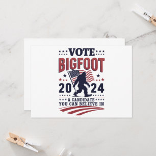 Vote For Bigfoot 2024 Sasquatch Presidential  Invitation