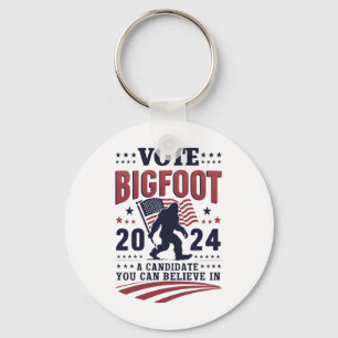 Vote For Bigfoot 2024 Sasquatch Presidential Keychain