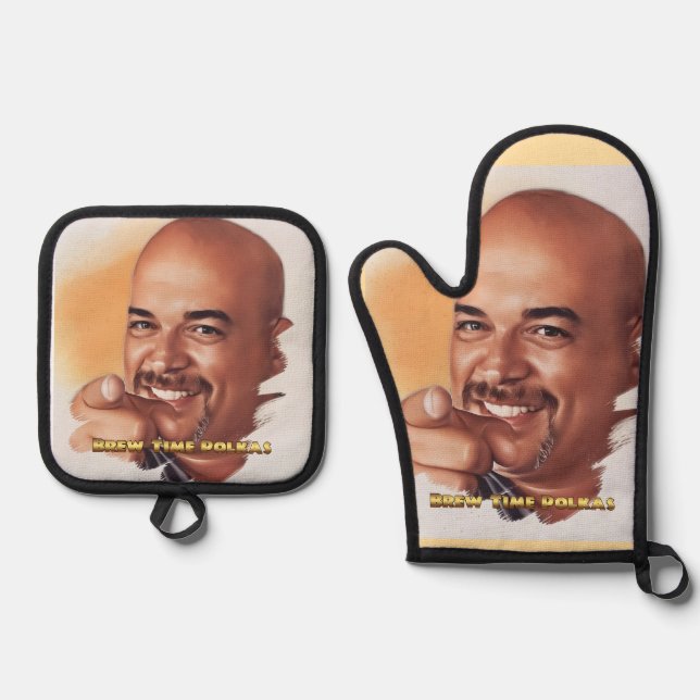 Vote for BrewsterJ. Oven Mitt & Pot Holder Set (Front)