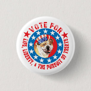 Vote for Bulldog Pinback Button