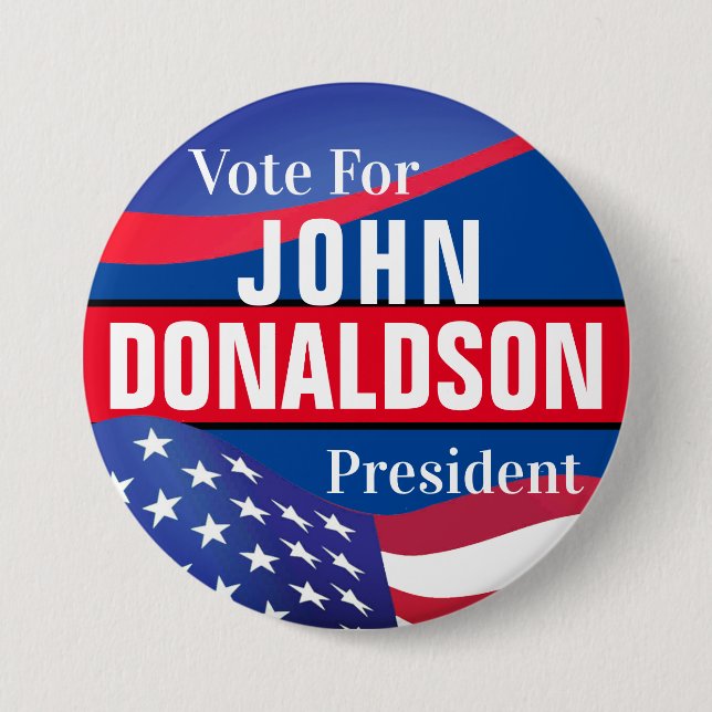 Vote For Campaign Template Button (Front)