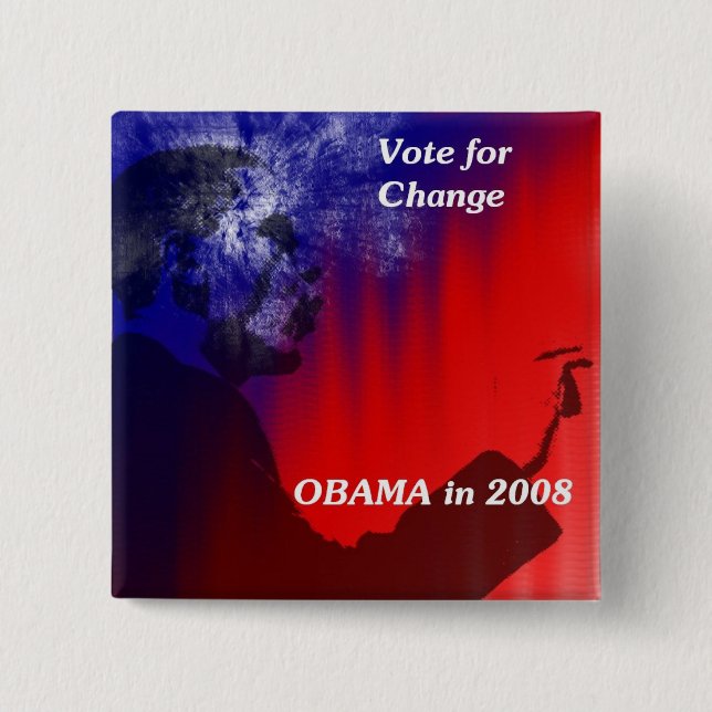 Vote For Change in 2008 Button (Front)