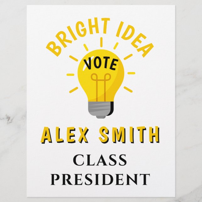 Vote for Class President: Student Council Election Flyer (Front)