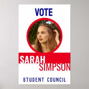 Vote for Class President: Student Council Election Poster