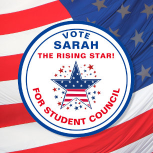 Vote for Class President: vote right  Classic Round Sticker