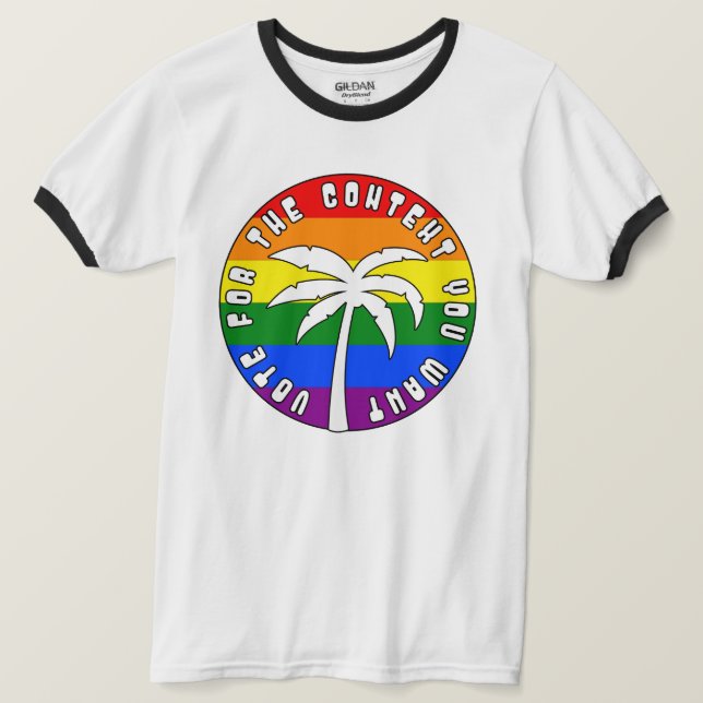 Vote for Context PRIDE rights T-Shirt (Design Front)
