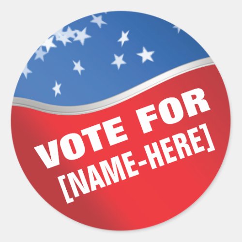 Vote For _ custom campaign election sticker