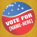 Vote For - Custom Campaign Election Sticker at Zazzle