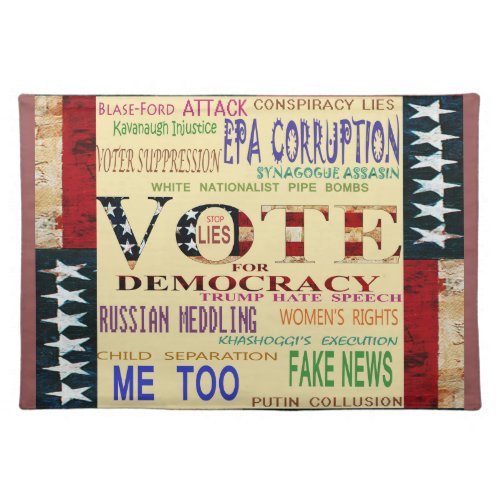 Vote for Democracy Cloth Placemat