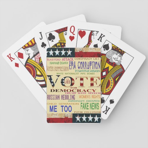 Vote for Democracy Playing Cards