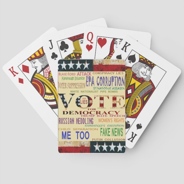 Vote for Democracy Poker Cards (Back)