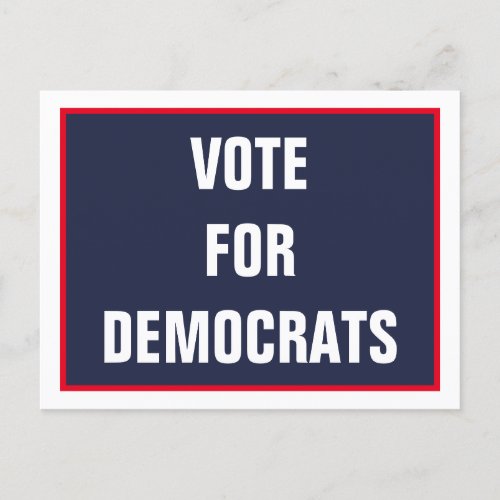 Vote for Democrats 2020 Election Voting Postcard