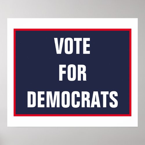 Vote for Democrats Election 2020 Voting Poster