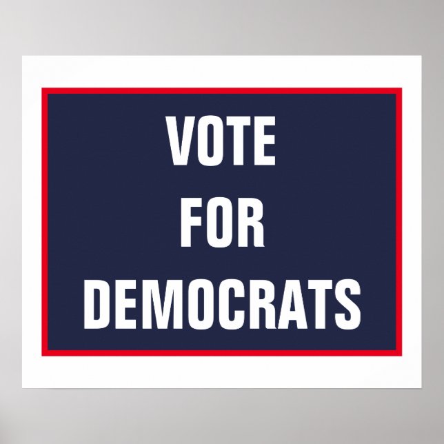 Vote for Democrats Election 2020 Voting Poster (Front)