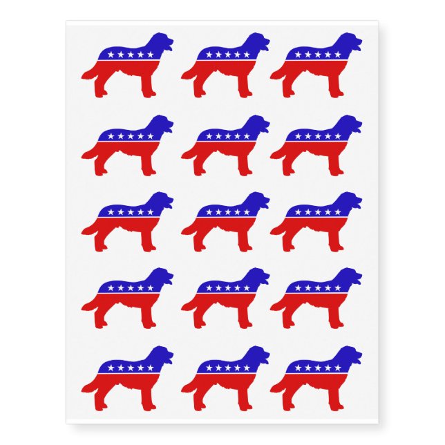 Vote for Dog Temporary Tattoos (Front)
