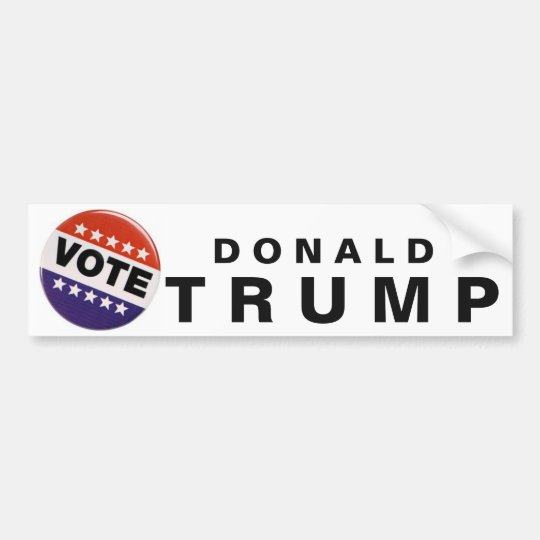 Vote For Donald Trump 2016 Political Bumper Bumper Sticker Zazzle