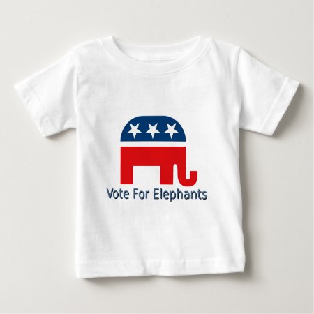 Vote For Elephants Baby T-shirt