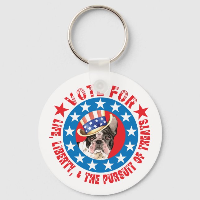 Vote for Frenchie Keychain (Front)