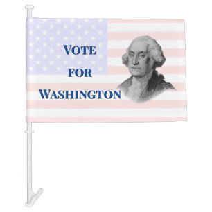 Vote for George Washington Car Flag