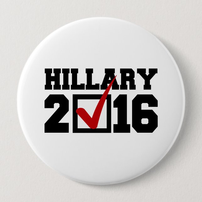VOTE FOR HILLARY 2016.png Button (Front)