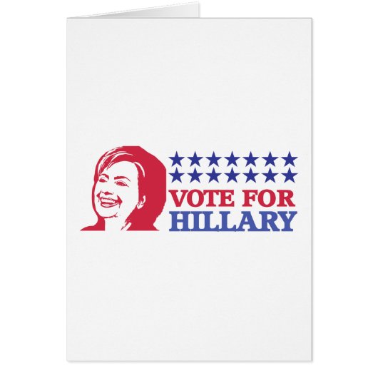 vote for hillary cards (Front)