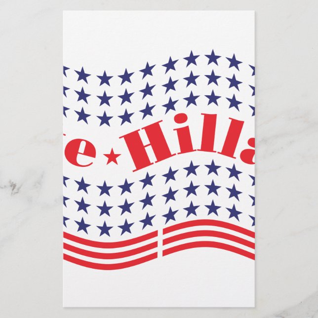 vote for hillary stationery (Front)