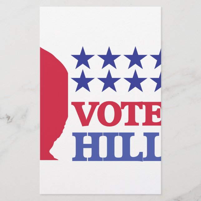 vote for hillary stationery (Front)