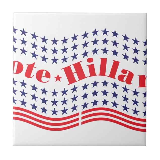vote for hillary tile (Front)