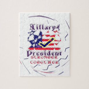 Vote for Hillary USA Stronger Together My Preside Jigsaw Puzzle