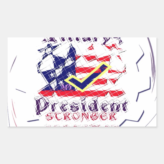 Vote for Hillary USA Stronger Together  My Preside Rectangular Sticker (Front)