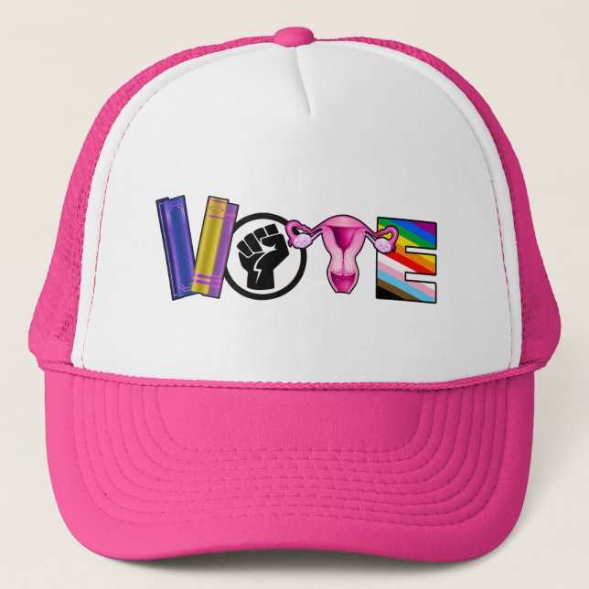 Vote for Human Rights Trucker Hat (Front)